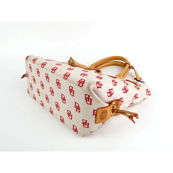 Dooney & Bourke Chalk Red Canvas & Leather Small Tote - Picture 5 of 15